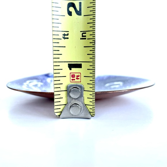 Vintage Enamelled Copper Trinket Dish - Picture 12 of 14